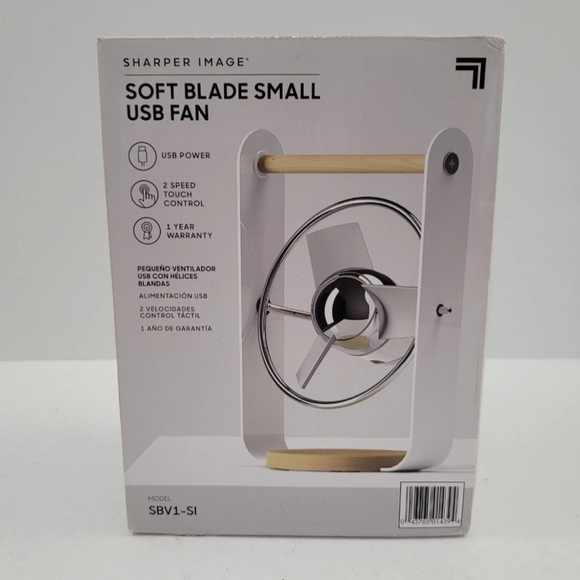 Sharper Image Soft Blade Small USB Desktop Fan SBV1-SI Brand New! - Picture 1 of 6